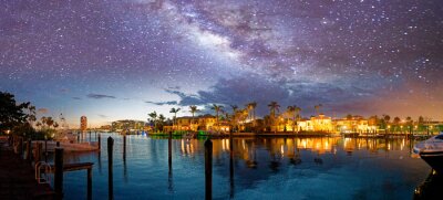 Poster  Panorama de la Floride et ciel étoilé