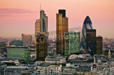 Poster  Panorama de Londres des bâtiments modernes