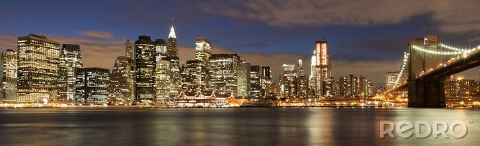 Poster  Panorama de Manhattan le soir