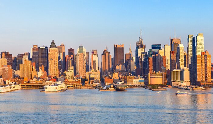 Poster  Panorama de Manhattan sous le soleil