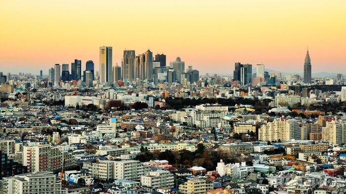 Poster  Panorama de métropole au crépuscule