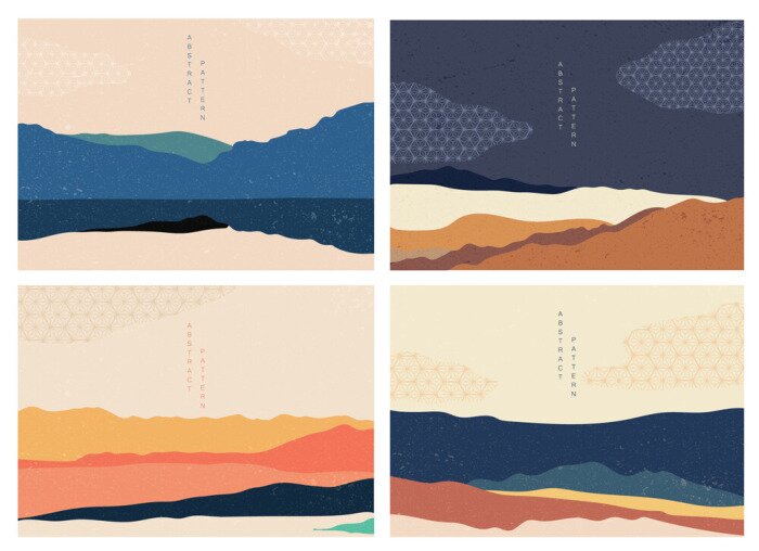 Poster  Panorama de montagne japonais