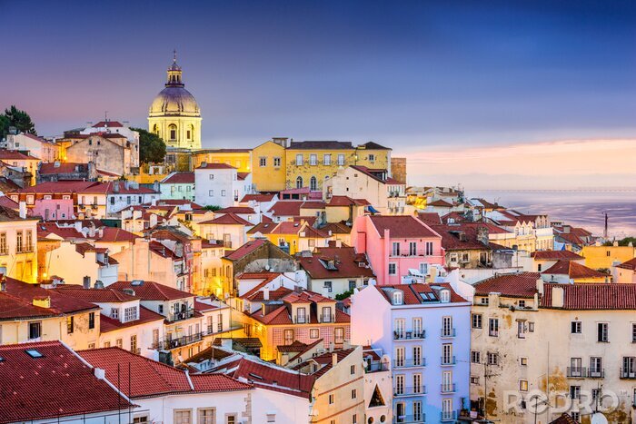 Poster  Panorama des bâtiments à Lisbonne