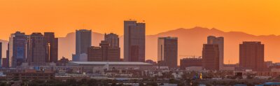 Poster  Panorama et coucher de soleil de l'Arizona