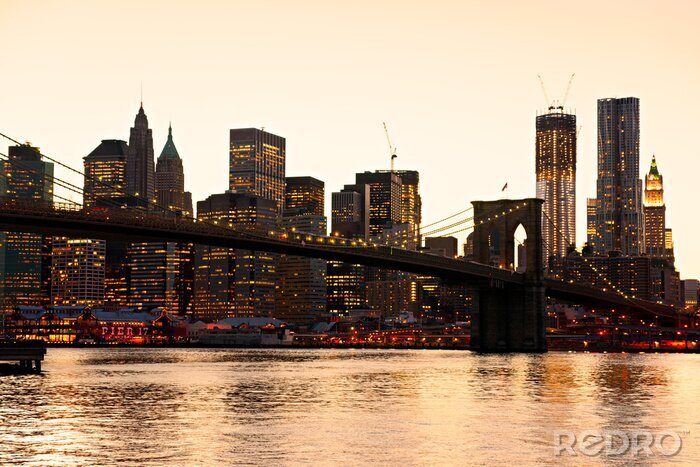 Poster  Panorama immeubles sous les nuages