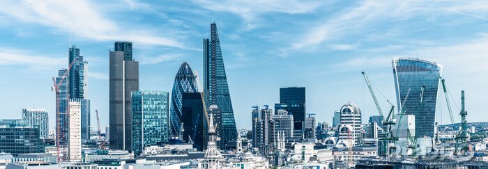Poster  Panorama londonien avec ses gratte-ciel