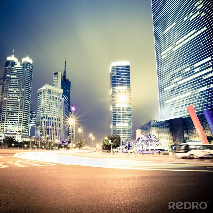 Poster  Panorama lumières claires dans la ville