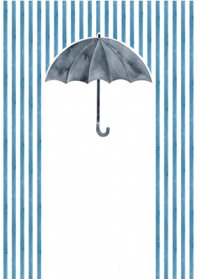 Poster  Parapluie gris