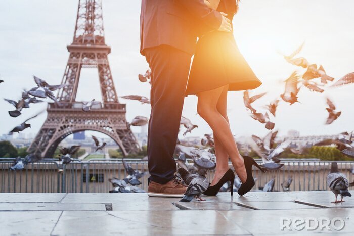 Poster  Paris romantique avec la Tour Eiffel