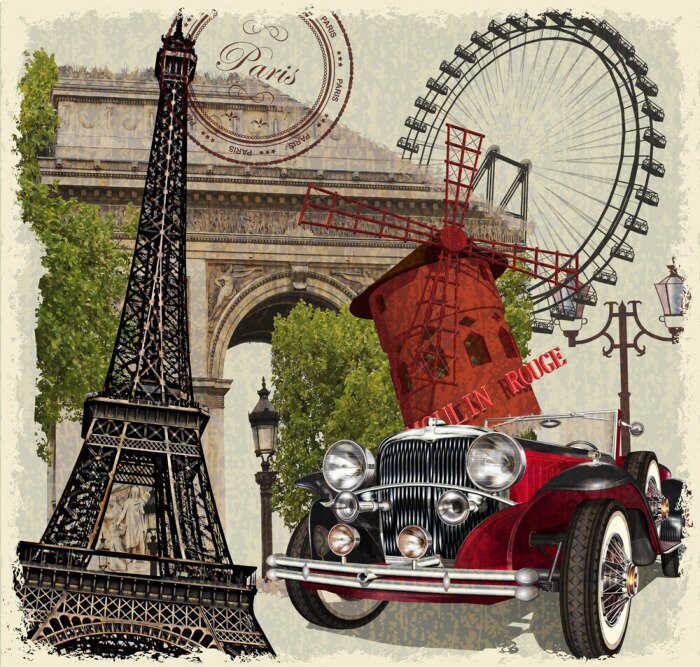 Poster  Paris vintage poster.