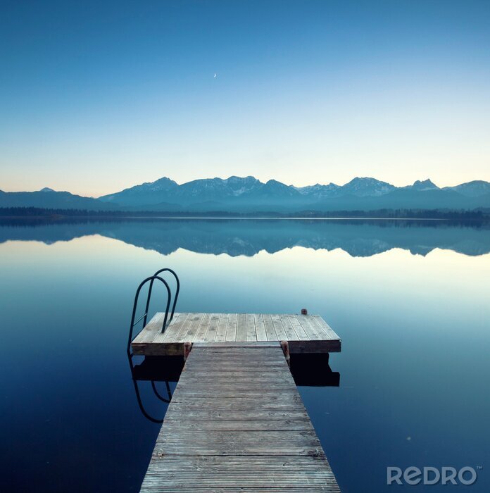 Poster  Passerelle dans les Alpes