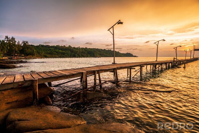 Poster  Passerelle pays exotique