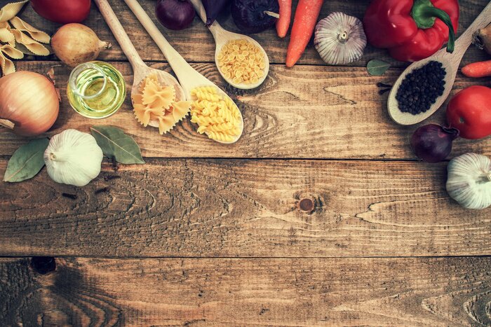 Poster  Pâtes et légumes