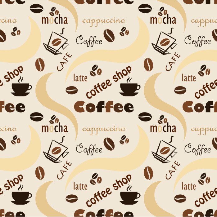 Poster  Patron avec motif café