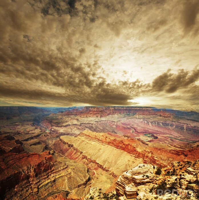 Poster  Paysage avec le Grand Canyon d'en haut