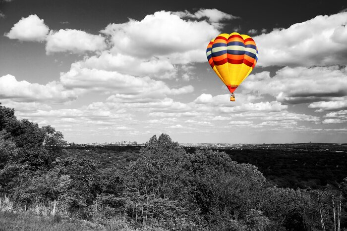 Poster  paysage avec un ballon