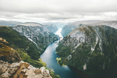 Poster  Paysage d'automne avec fjords