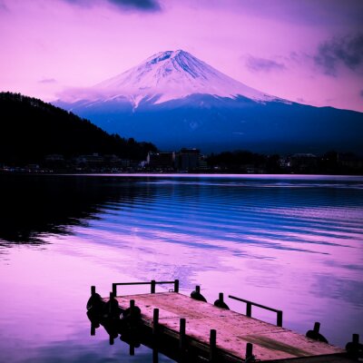 Paysage d'hiver du Mont Fuji