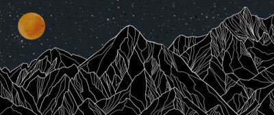 Paysage de nuit avec des montagnes