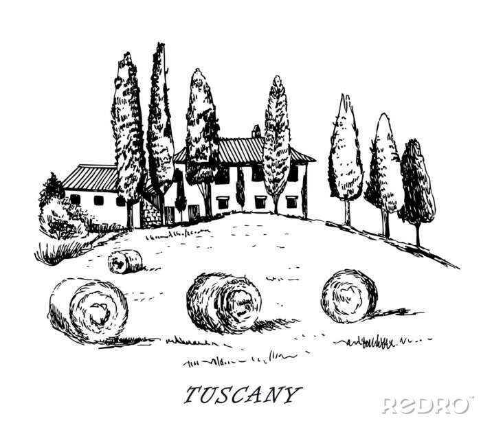 Poster  Paysage idyllique de Toscane