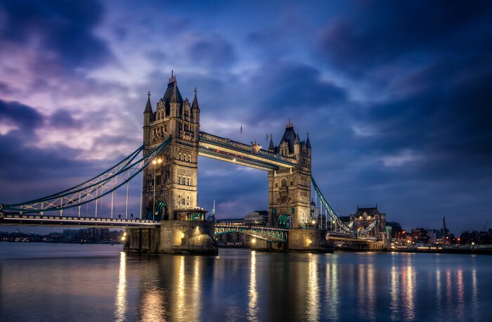 Poster  Paysage nocturne et architecture