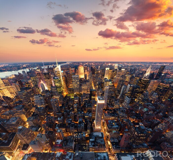 Poster  Paysage panoramique de New York au bord