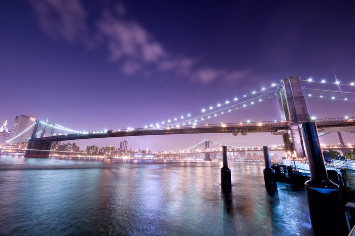 Poster  Paysage urbain de nuit