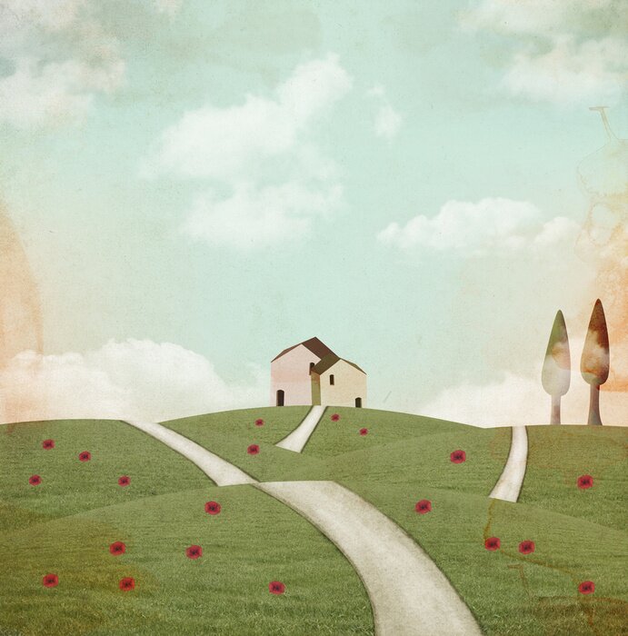 Poster  Paysage urbain vintage