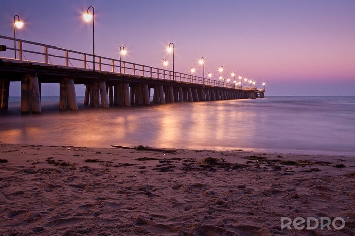 Poster  Paysages de la jetée polonaise au crépuscule