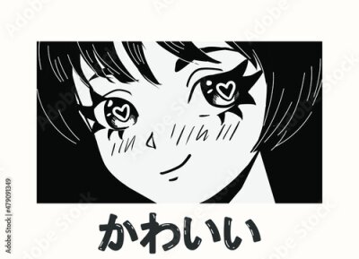 Poster  Personnage d'anime kawaii