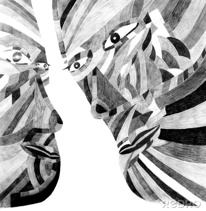 Poster  personnes Cube