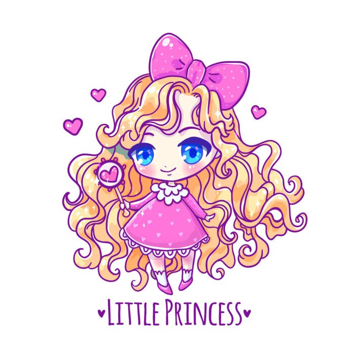 Poster  Petite fille kawaii