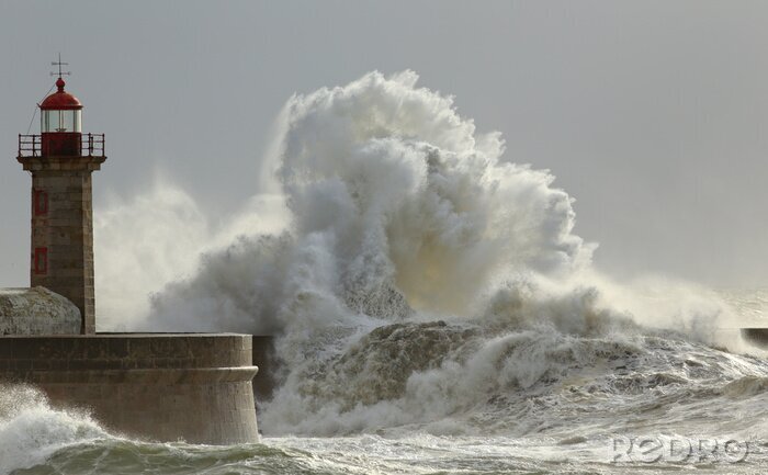 Poster  Phare maritime sous la tempête