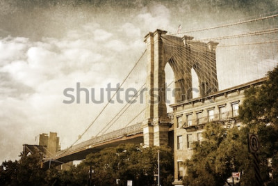 Poster  Photo vintage du pont de Brooklyn