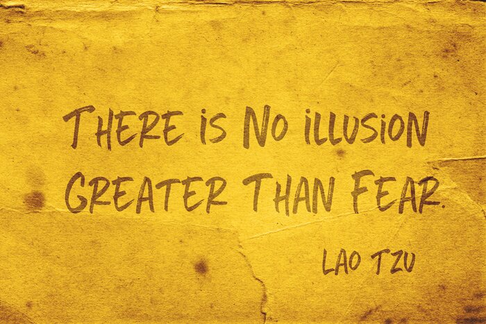 Poster  Phrase de motivation sur la peur