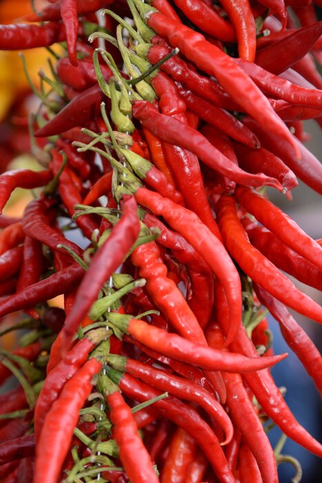 Poster  Piment sur un marché