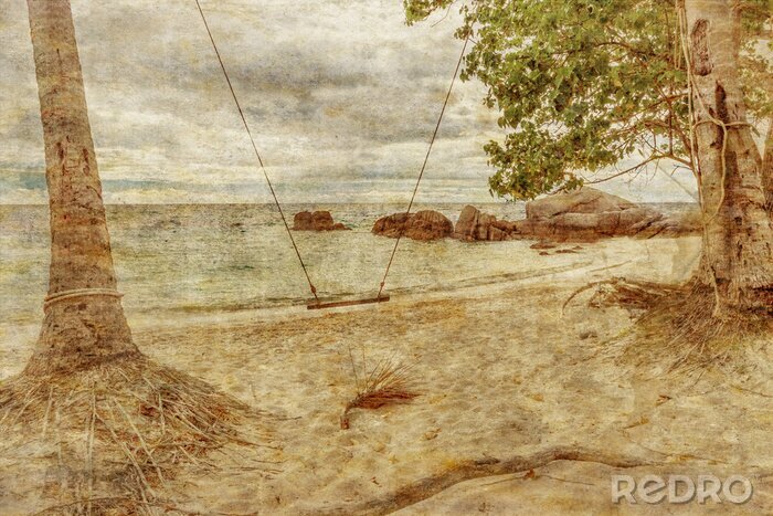 Poster  Plage de sable rétro