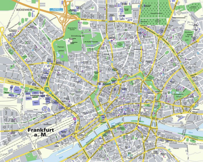 Poster  Plan de la ville de Francfort