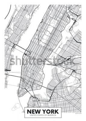 Poster  Plan de la ville de New York