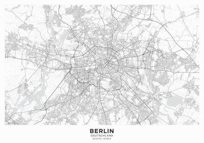 Plan détaillé de la ville de Berlin