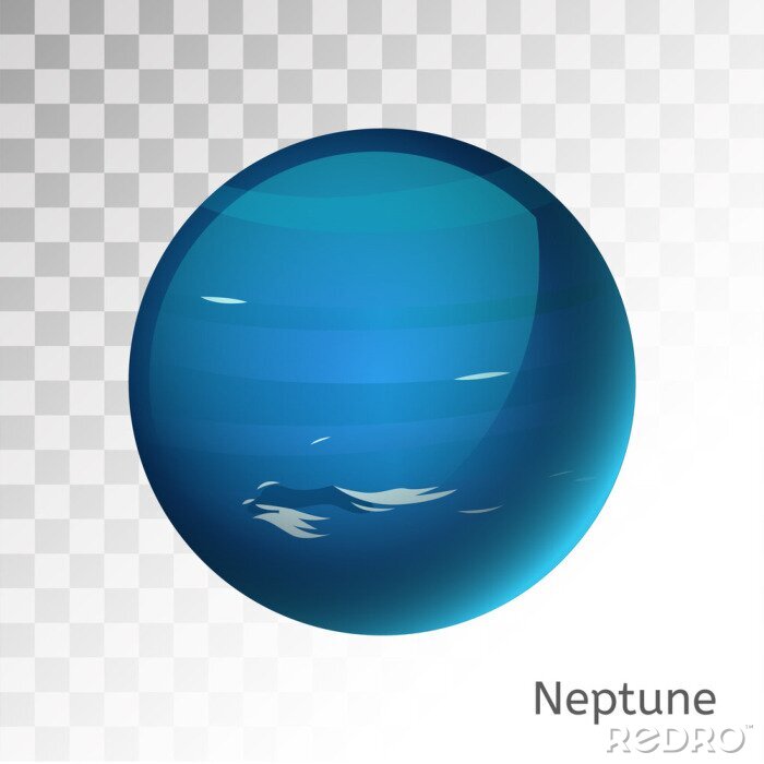 Poster  Planète 3D Neptune sous forme de graphiques vectoriels