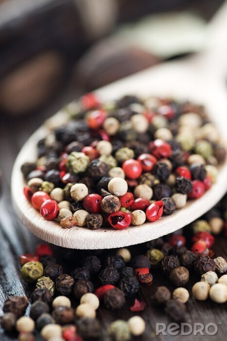 Poster  Poivre colorés en grains