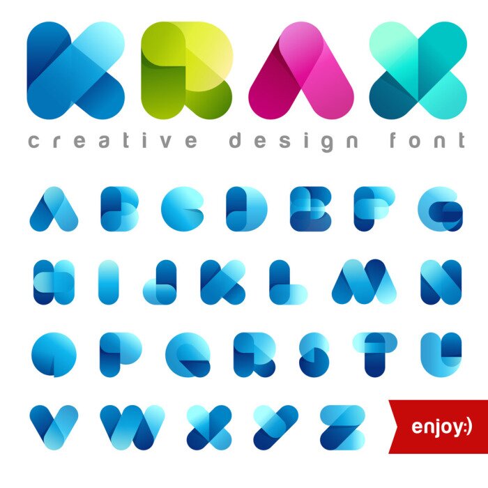 Poster  Police alphabétique unique