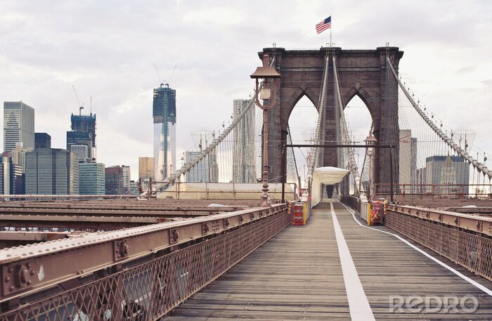 Poster  Pont de Brooklyn à New York.