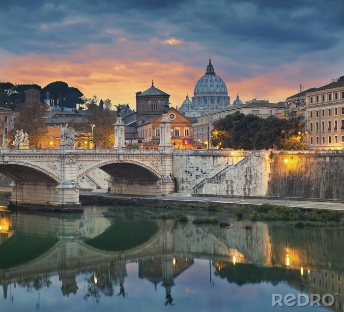 Poster  Pont de la ville de Rome