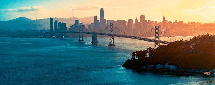 Poster  Pont de San Francisco et panorama de la ville