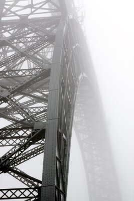 Poster  Pont vintage dans le brouillard