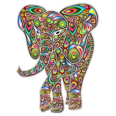 Poster  Pop art éléphant indien