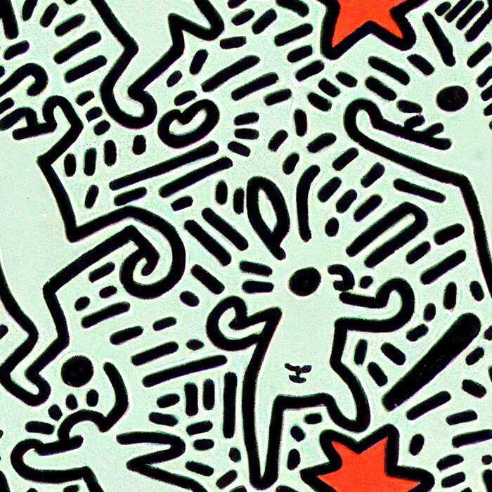 Poster  Popart à la Haring