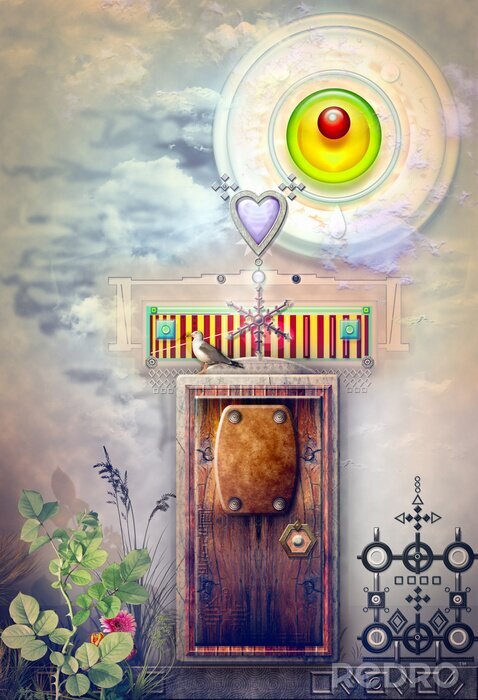 Poster  Porte magique dans le domaine brumeux